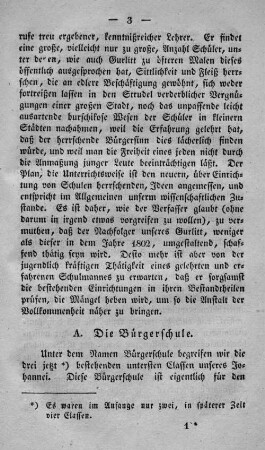 A. Die Bürgerschule.