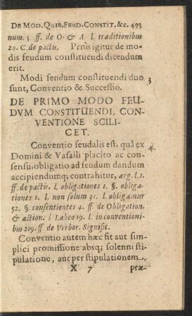 De Primo Modo Feudum Constituendi, Conventione Scilicet.
