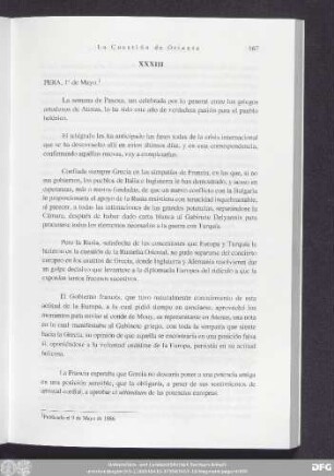 XXXIII Pera, 1° Mayo.