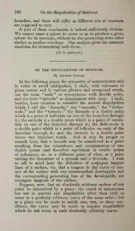 On the singularities of surfaces.