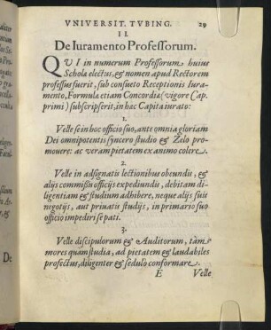 II. De Iuramento Professorum.