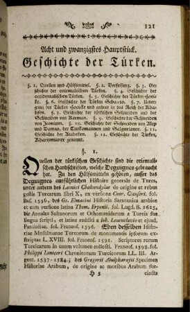 Acht und zwanzigstes Hauptstück. Geschichte der Türken