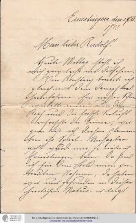 Brief vom 27.11.1903