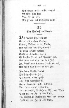59. Des Jahres letzte Stunde