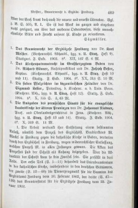 489-494 [Rezension] Meister, Karl, Das Beamtenrecht der Erzdiözese Freiburg