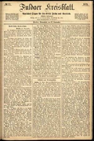 Ausgabe vom Samstag, den 27. September 1873.