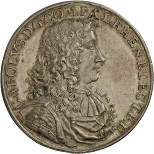 Medaille des pfälzischen Kurfürsten Karl II. mit seinem Sinnbild, 1681