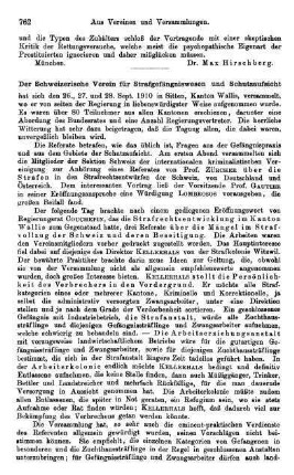 762-763, Der Schweizerische Verein für Strafgefängniswesen und Schutzaufsicht