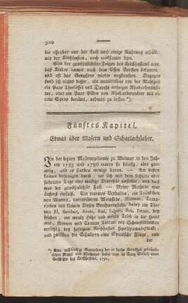 Fünftes Kapitel. Etwas über Masern und Scharlachfieber