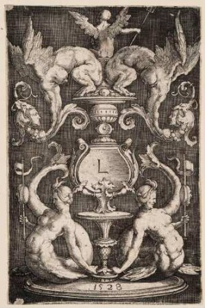 Ornament mit zwei Sirenen