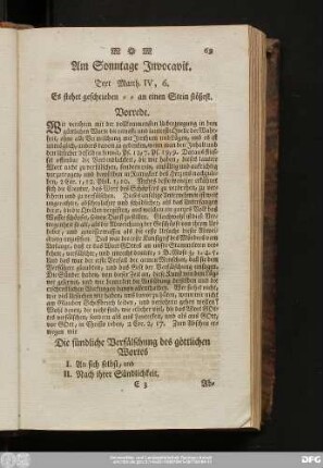 Am Sonntage Invocavit. Text Matth. IV, 6.
