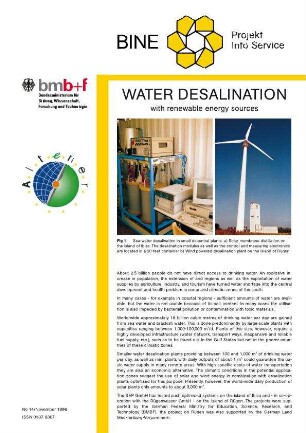 Water desalination with renewable energy sources.