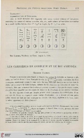 10: Les carrières de Gebelein et le roi Semendès