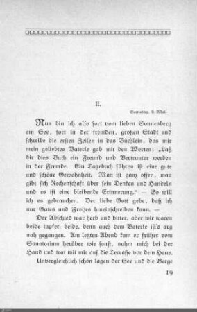 II. Briefe und Tagebuchblätter
