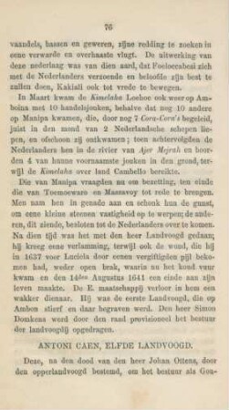 Antoni Caen, elfde landvoogd