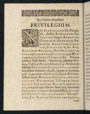 a3v-b1r, Sac. Caesar. Majestatis Privilegium