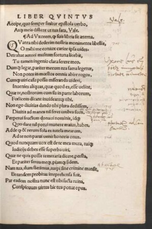 Ad Uxorem, q[uae] suis libris sit aeterna.