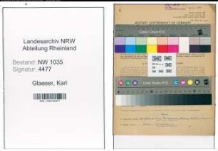 Entnazifizierung Karl Glaeser , geb. 20.05.1900 (Steiger)