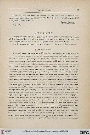 Papyrus Coptes,[1]