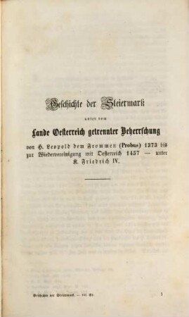 Geschichte des Herzogthums Steiermark, 7