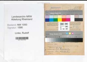 Entnazifizierung Rudolf Linke , geb. 26.09.1904 (Angestellter)