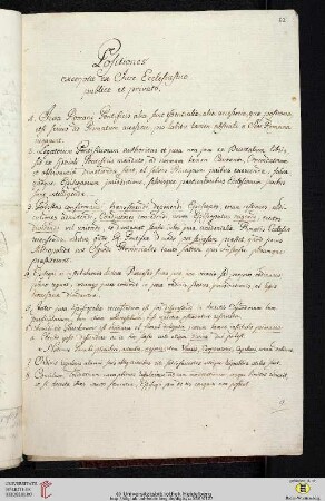 Positiones excerpta ex Jure Ecclesiastico publico et privato