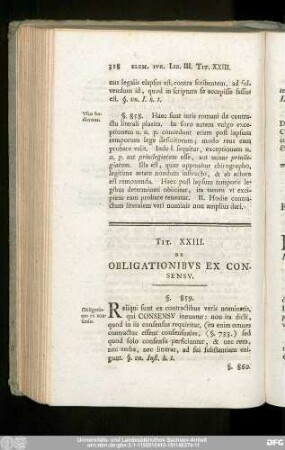 Tit. XXIII. De Obligationibus Ex Consensu.