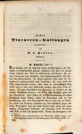 Linnaea entomologica : Zeitschrift. 8. 1853