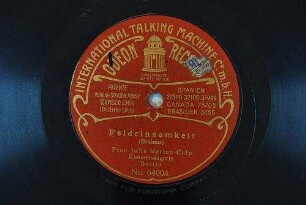 Feldeinsamkeit / (Brahms)