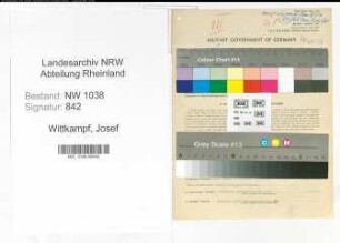 Entnazifizierung Josef Wittkampf , geb. 15.03.1894 (Lebensmittelhaendler)