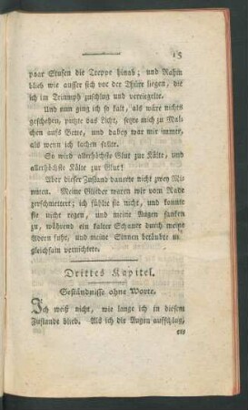 Drittes Kapitel. Geständnisse ohne Worte.