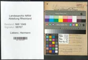 Entnazifizierung Hermann Lieberz , geb. 06.07.1908 (Landwirt)
