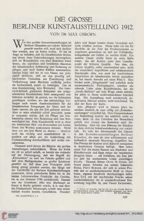 1: Die grosse Berliner Kunstausstellung 1912