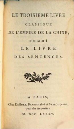 Les Livres Classiques De L'Empire De La Chine, 3