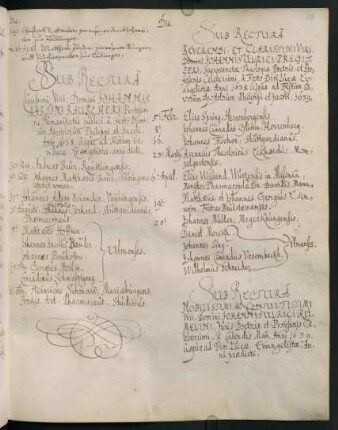 Winterhalbjahr 1638/1639. Rektorat Johann Ulrich Pregi(t)zer