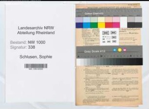 Entnazifizierung Sophie Schlusen, geb. 10.04.1906 (Kontoristin)