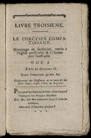 Livre Troisieme.