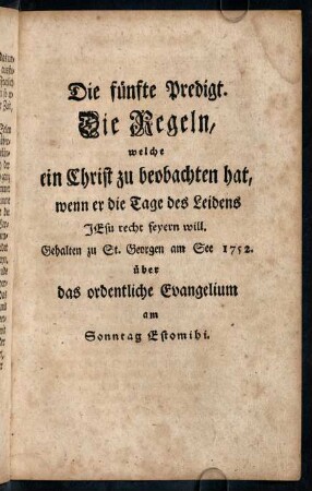 123-138, Die fünfte Predigt.