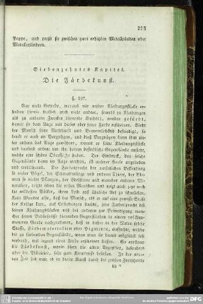 Siebenzehntes Kapitel. Die Färbekunst