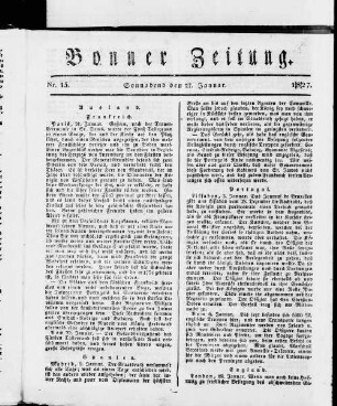 Bonner Zeitung. 1824-1830