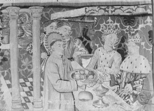 Teppich mit Szenen aus dem Leben des heiligen Maurilius