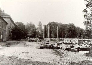 Fürstliches Hoftheater nach dem Brand am 5. Februar 1912. Detmold. Rosental. Sammlung Starke