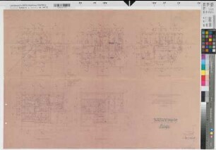Warendorf (Warendorf) Gymnasium Laurentianum Direktorenwohnung Bestandszeichnung Grundrisse 1955/59 1 : 100 58,5 x 83 Pause Staatshochbauamt Beckum Regierung Münster Nr. 34093