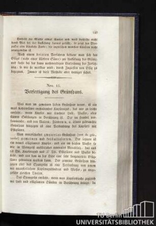 Nro. 15. Verfertigung des Grünspans.