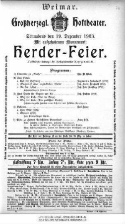 Herder-Feier