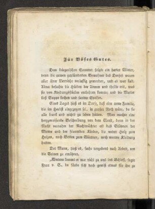 Für Böses Gutes.