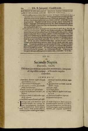 Tit. IX. De Secundis Nuptiis.