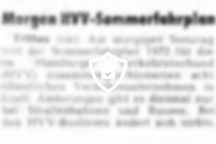 Morgen HVV-Sommerfahrplan
