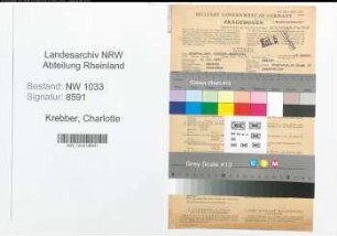 Entnazifizierung Charlotte Krebber , geb. 08.10.1907 (Angestellte)