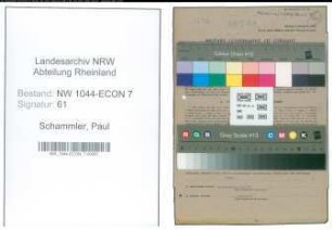 Entnazifizierung Paul Schammler , geb. 01.10.1902 (Schuhmachermeister)